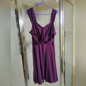 Stylish Purple Sleeveless Dress